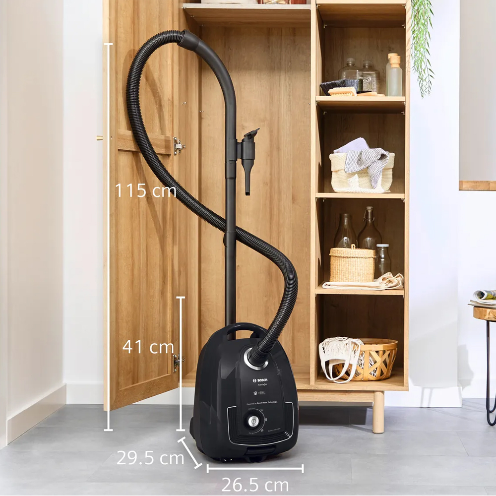 Bosch Series 4 850W Bagged Vacuum Cleaner Black | BGL38BA3GB