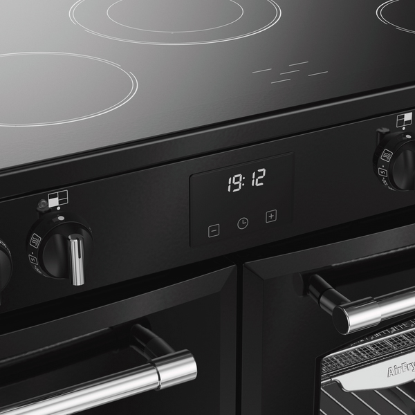 Belling 100cm Black Farmhouse Electric Rangecooker | FH100EBLK