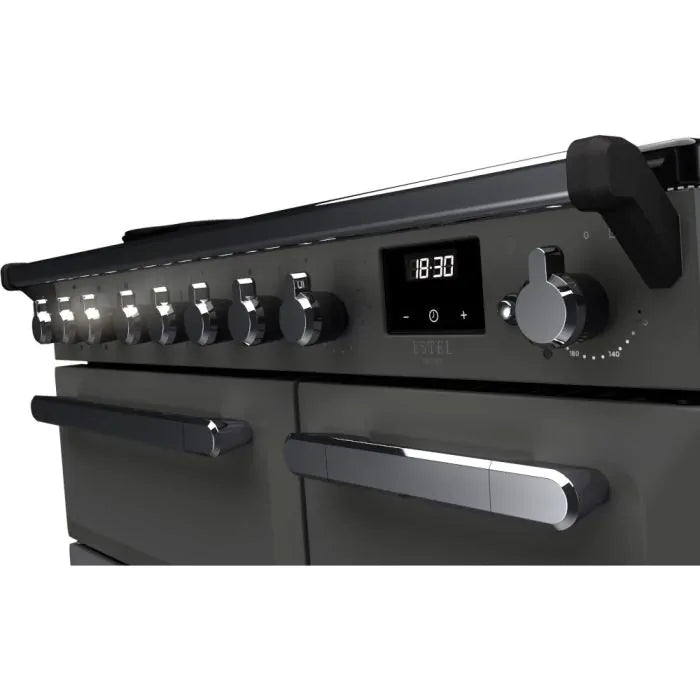 Rangemaster Estel Deluxe 90cm Induction Range Cooker | Slate/Chrome | ESDL90EIPSLT/CM1