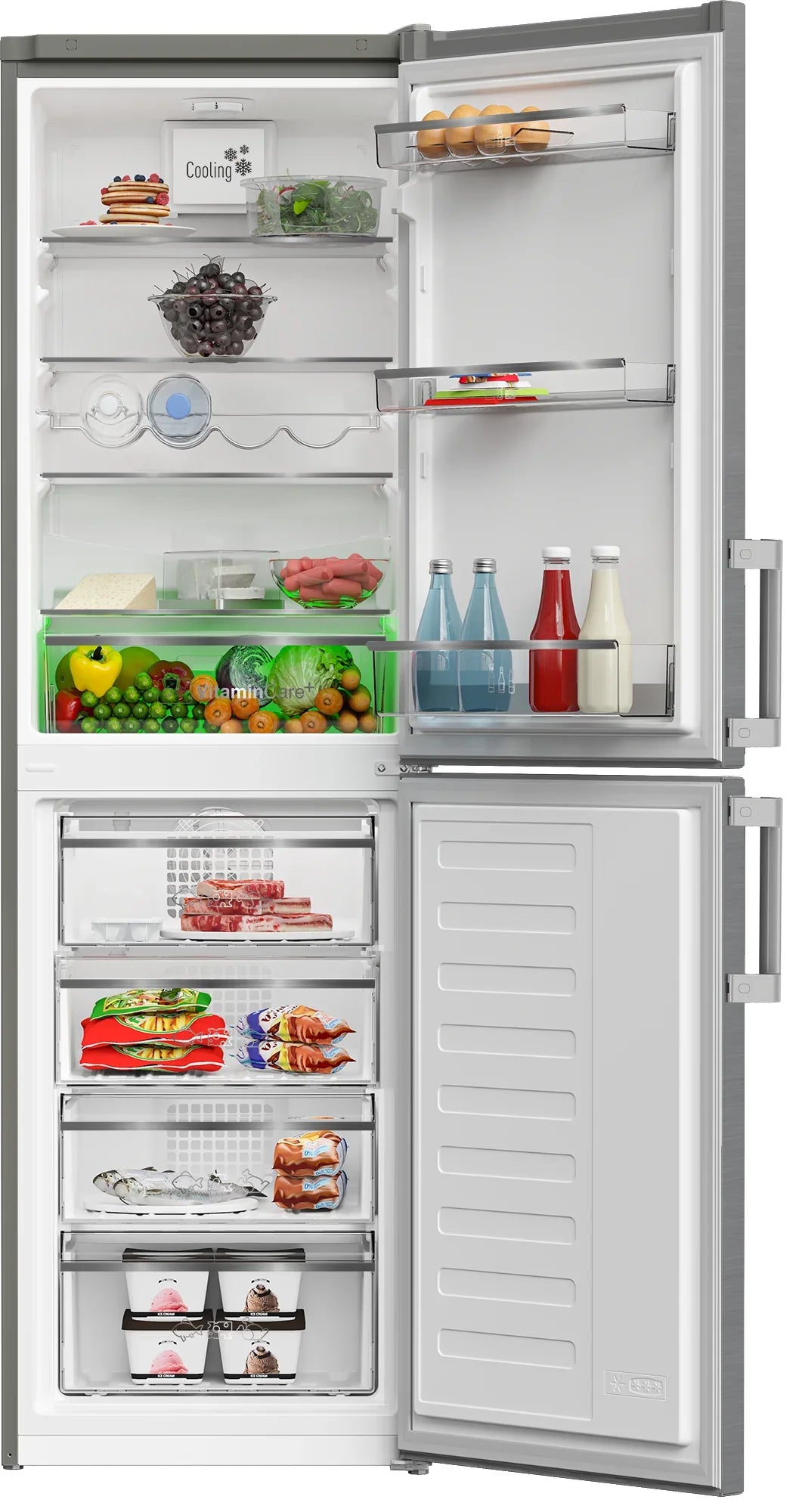 Blomberg 50/50 Frost Free Fridge Freezer Stainless Steel | KGM4574VPS