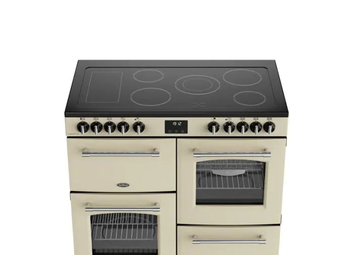 Belling Cream Farmhouse 100 cm Ceramic Range Cooker | FH100ECRM