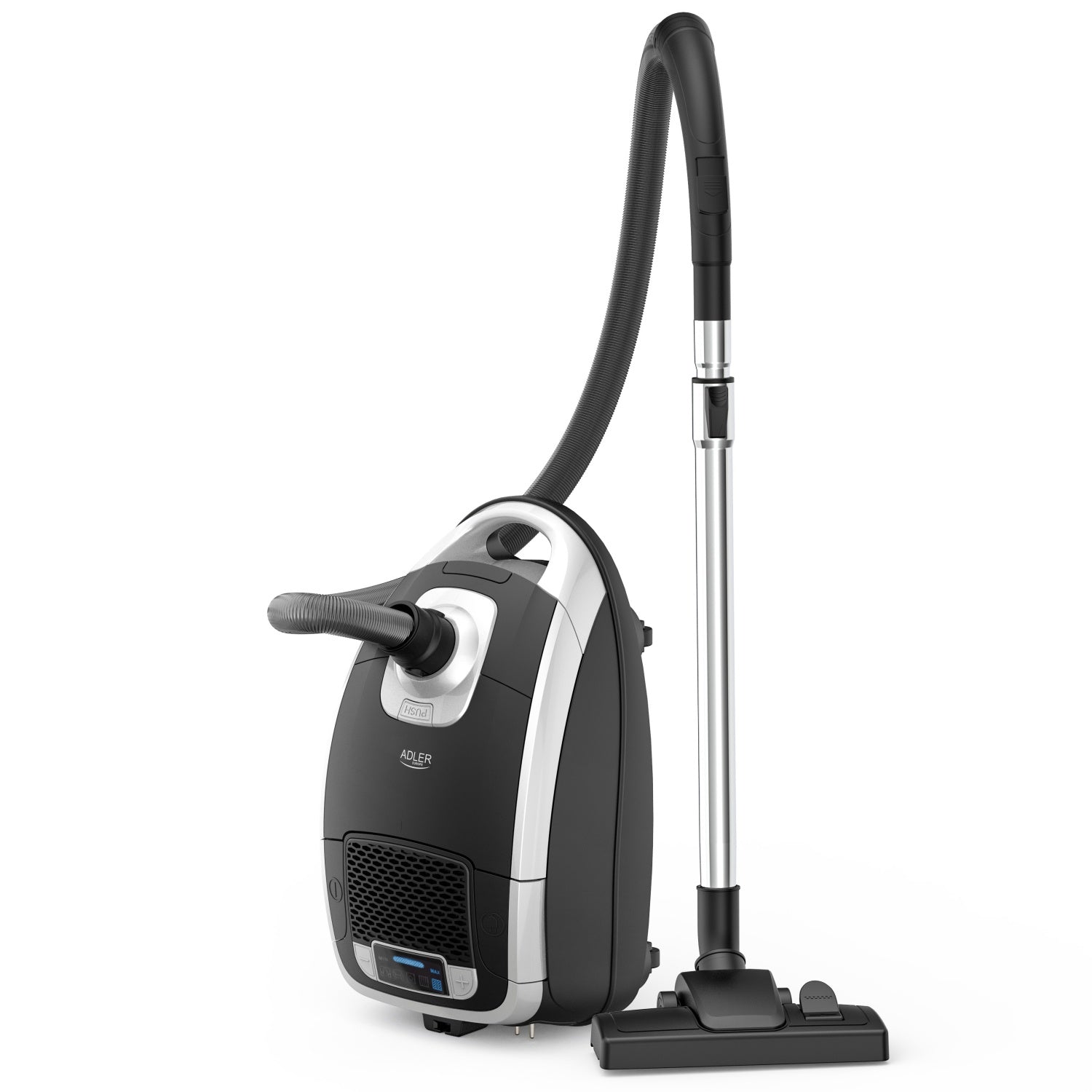 Adler AD7069 800W Digital Bagged Vacuum Cleaner Black & White