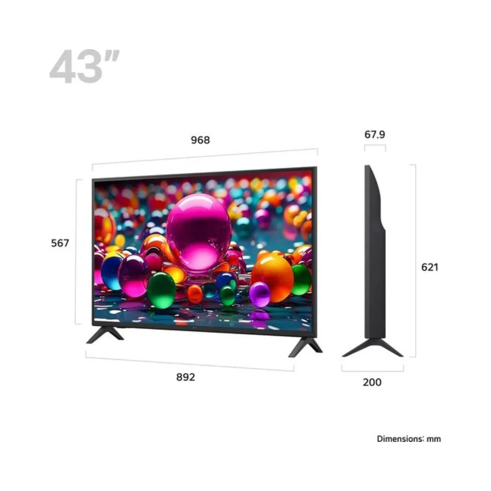 LG UR75 43" 4K HDR LED Smart TV - Black | 43UA75006LA.AEK