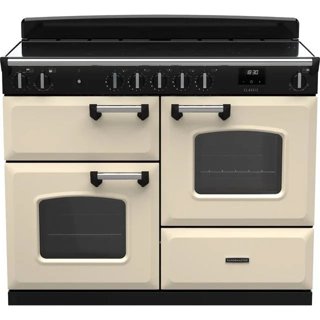 Rangemaster Classic 110cm Induction Range Cooker - Cream/Chrome Trim | CLO110EIPPCR/CM1