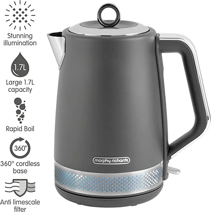 Morphy Richards Illumination Jug Kettle | 1.7L | Graphite | 108022