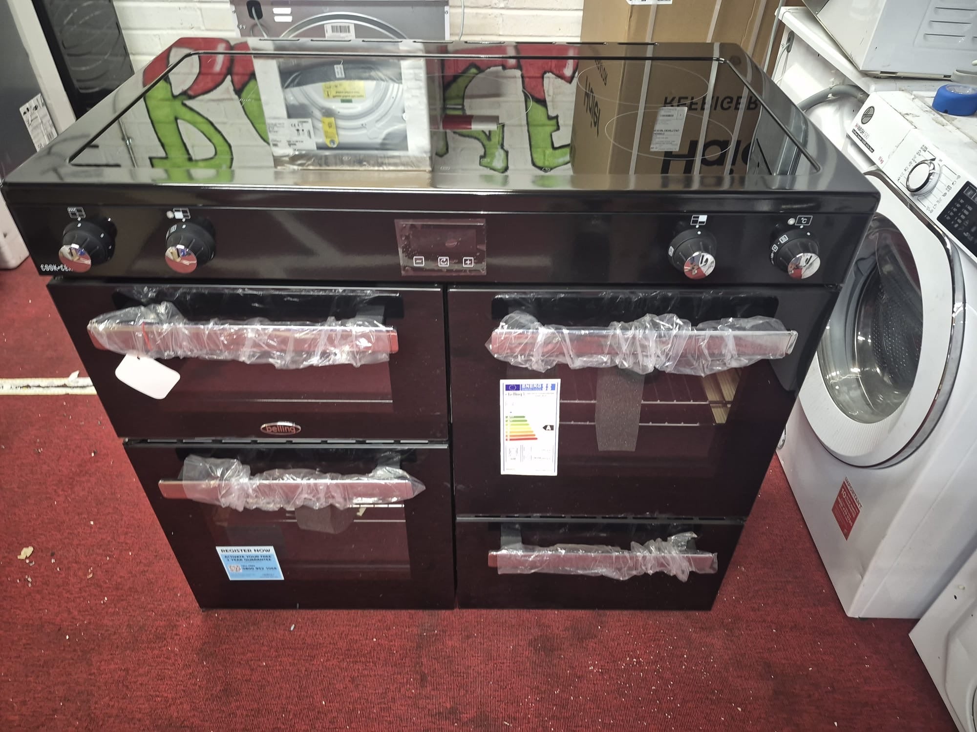 *DISPLAY MODEL* Belling Cookcentre 100cm Induction Range Cooker Black | 444411801