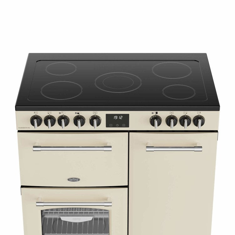 Belling 90 cm Farmhouse Cream Electric Rangecooker | FH90ECRM