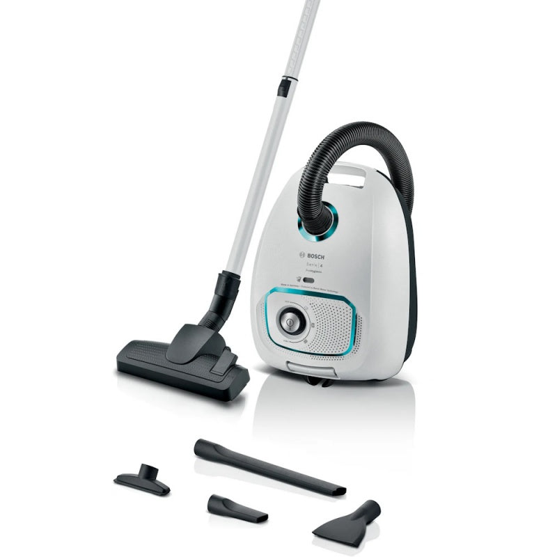 Bosch Series 4 ProHygienic Bagged Vacuum Cleaner White | BGB41HYGGB