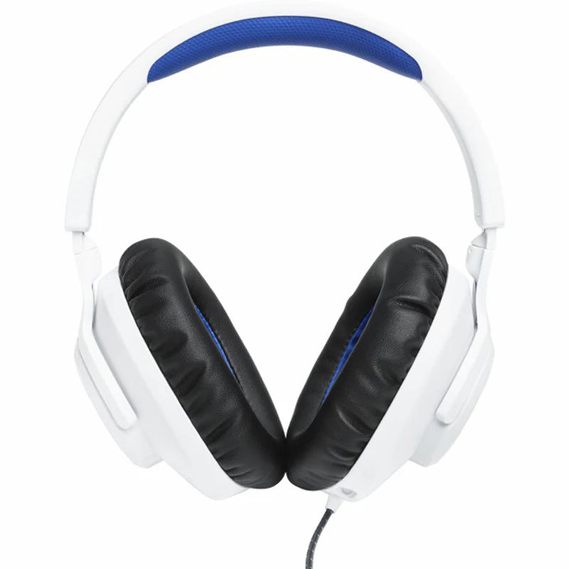 JBL Quantum 100P 40mm Driver Over-Ear Wired Gaming Headset - White & Blue | JBLQ100PWHTBLU