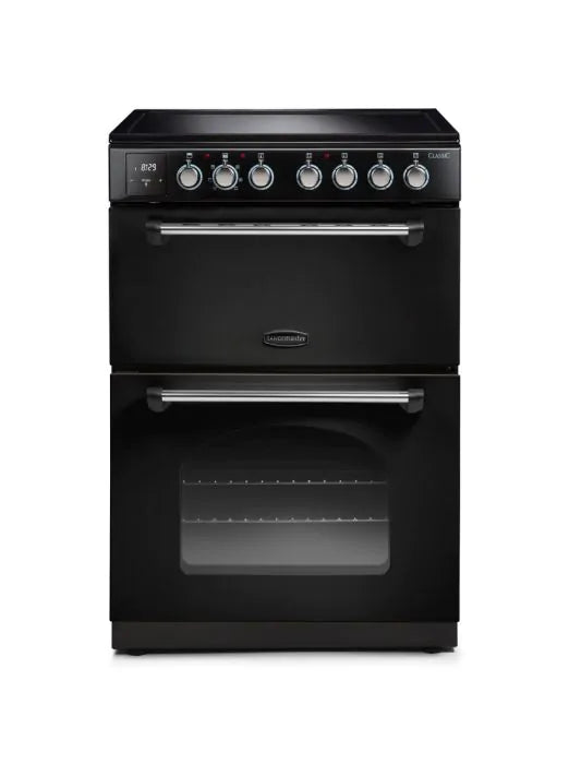 Rangemaster 128100 Classic 60cm Ceramic Cooker - BLACK/CHROME | CLA60ECBL/C