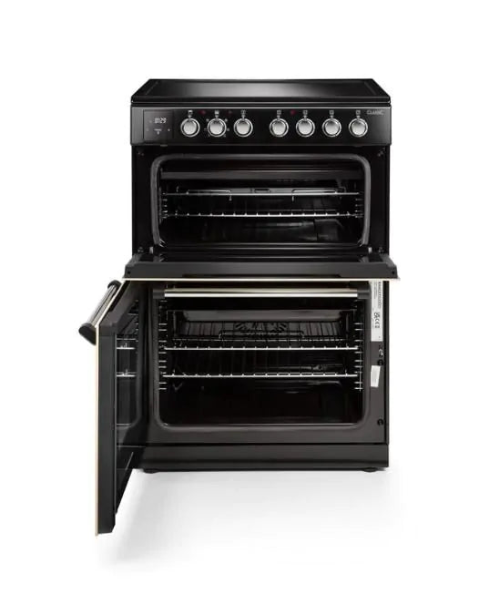 Rangemaster 128100 Classic 60cm Ceramic Cooker - BLACK/CHROME | CLA60ECBL/C