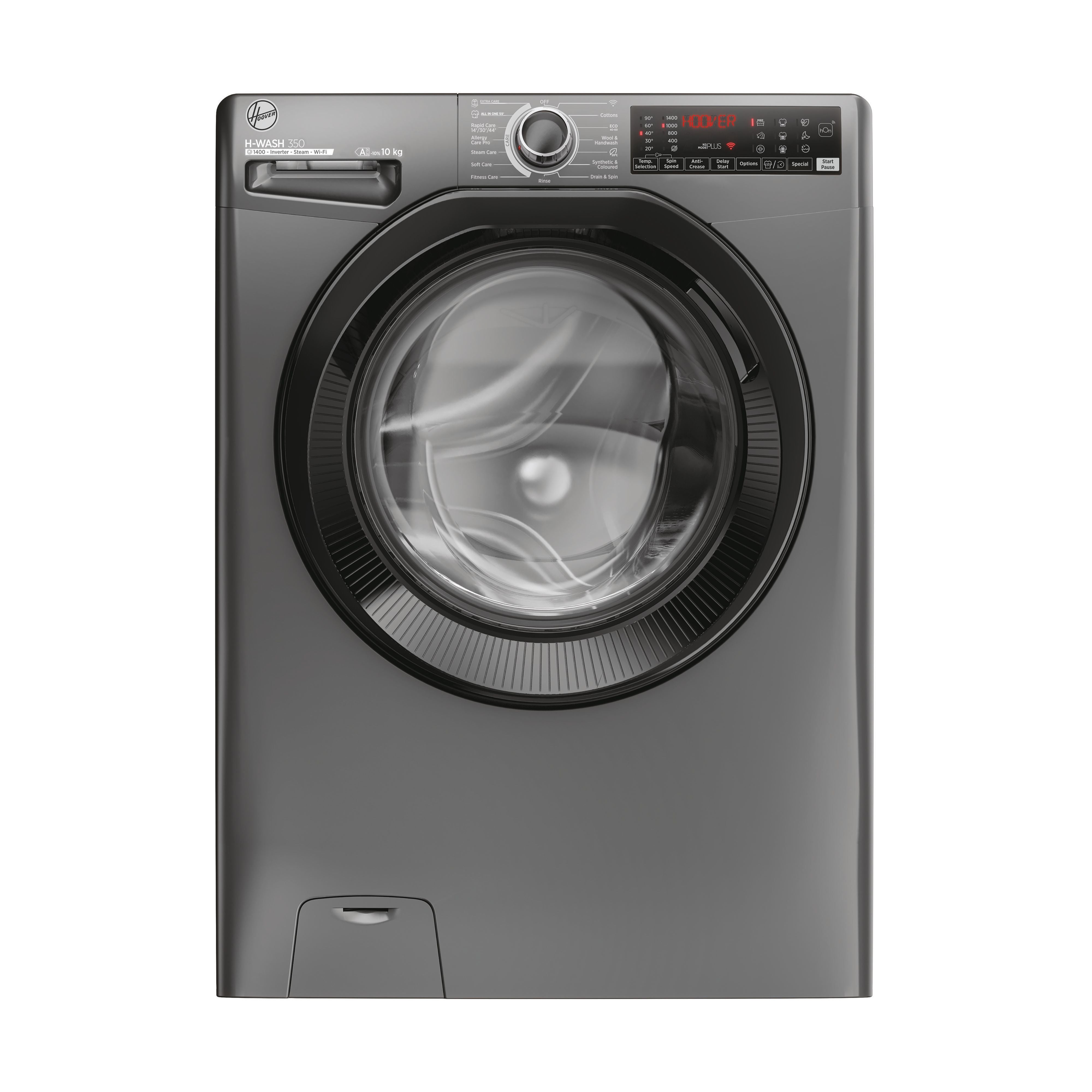 Hoover H-Wash 350 10kg 1400rpm Washing Machine Graphite | H3WPS4106TAMBR80