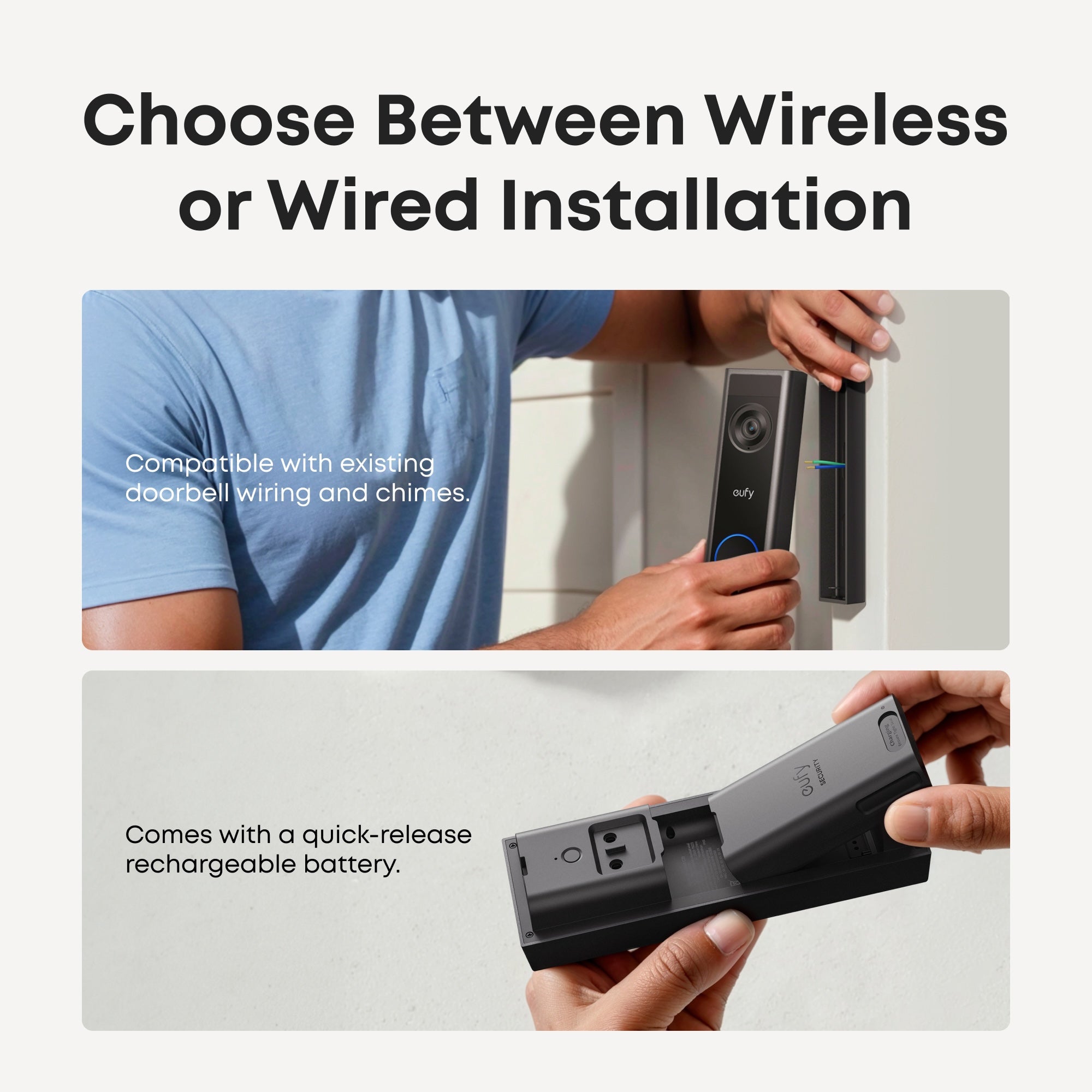 Eufy Video Doorbell C31 – 2K Battery or Wired Doorbell  | T8223312