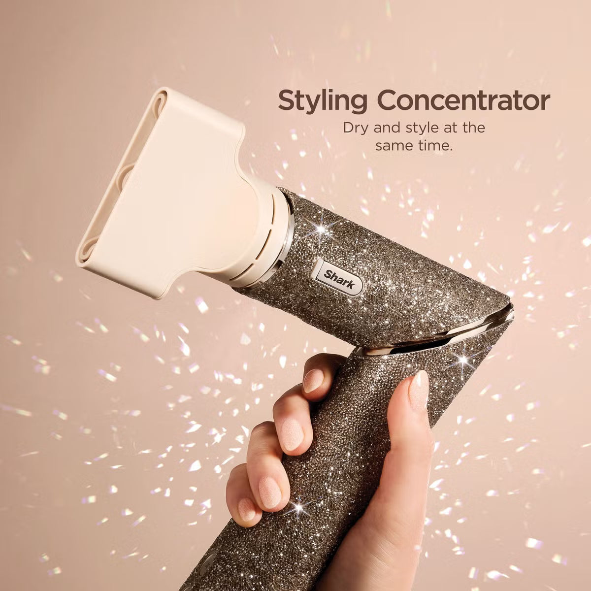 Shark FlexStyle Sparkle – Champagne Diamond Limited Edition 5-in-1 Air Styler & Hair Dryer Gift Set | HD446JSUK