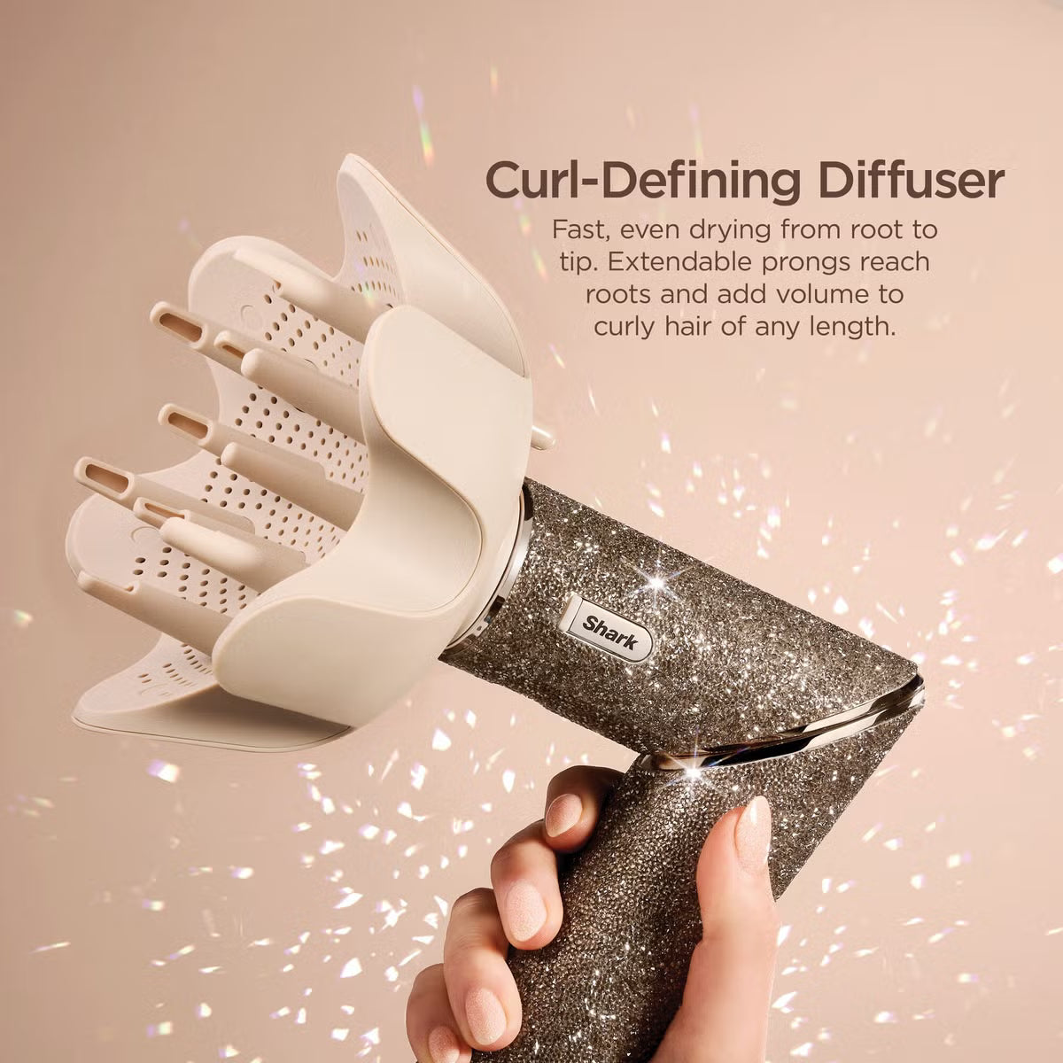 Shark FlexStyle Sparkle – Champagne Diamond Limited Edition 5-in-1 Air Styler & Hair Dryer Gift Set | HD446JSUK