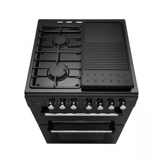 Rangemaster Classic 60cm All Gas Cooker - Black & Chrome | CLA60NGFBL/C
