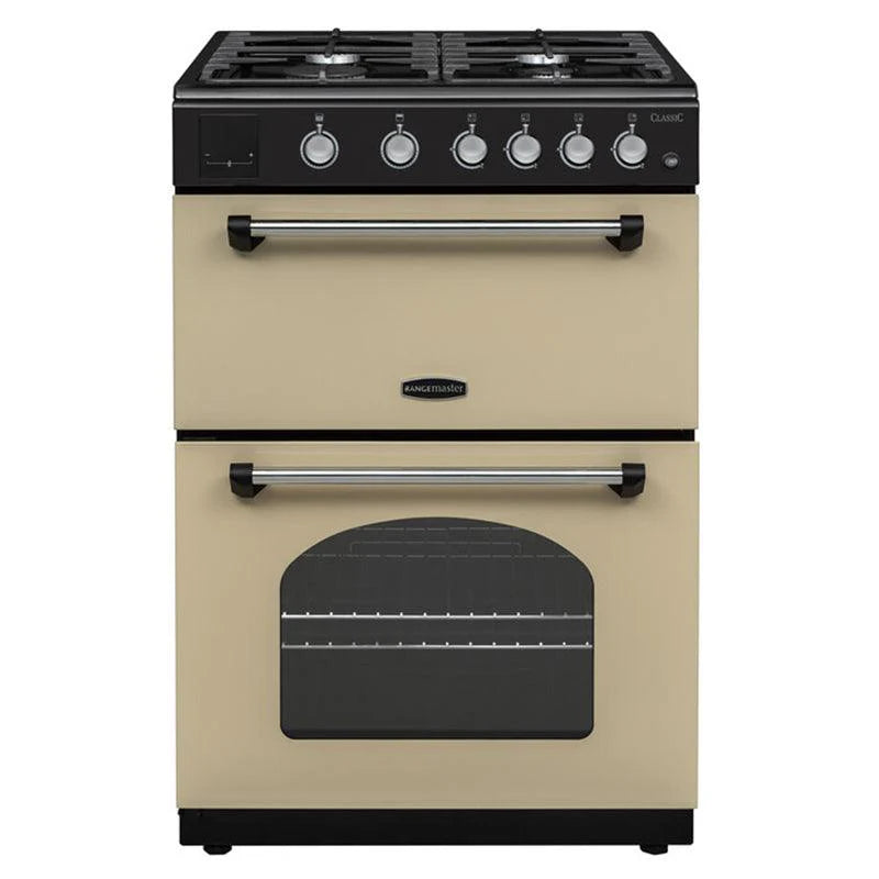 Rangemaster Classic 60cm All Gas Cooker - Cream & Chrome | CLA60NGFCR/C