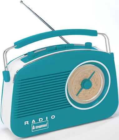 Steepletone Brighton 3 Band Portable Retro Radio - Duck Egg Blue | BRIGHTONBEBT