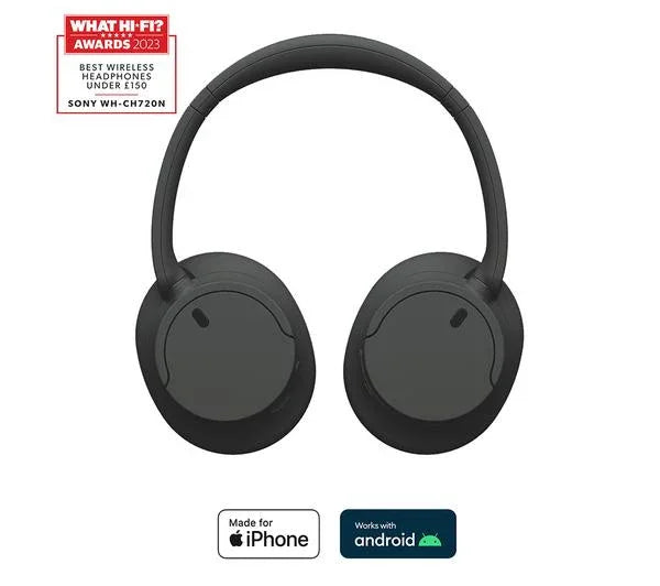 Sony Noise Cancelling Wireless Bluetooth Headphones Black | WHCH720NBCE7