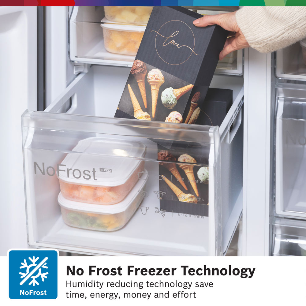 Bosch Series 4 Stainless Steel Multi-Door Fridge Freezer | KFN96VPEAG