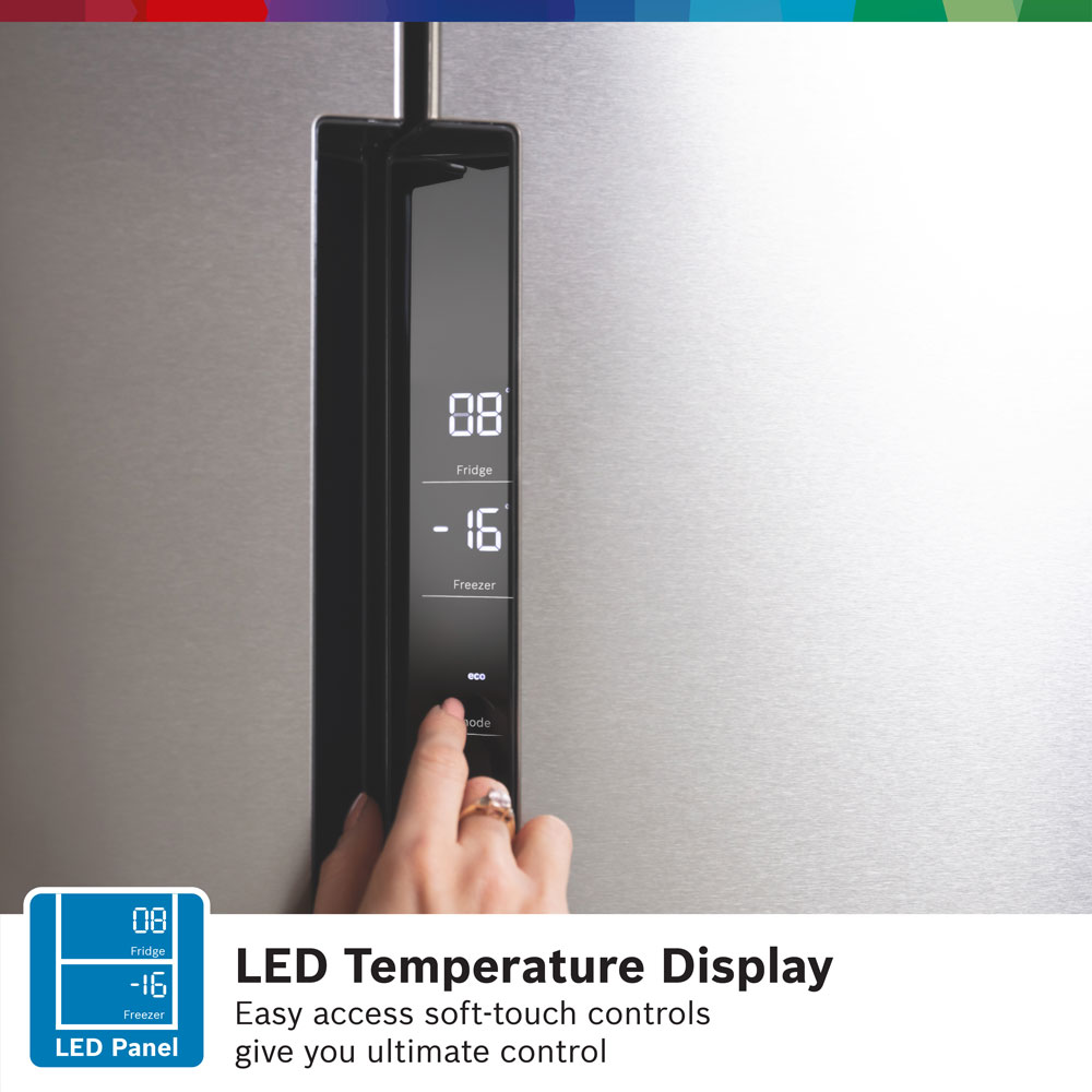 Bosch Series 4 Stainless Steel Multi-Door Fridge Freezer | KFN96VPEAG