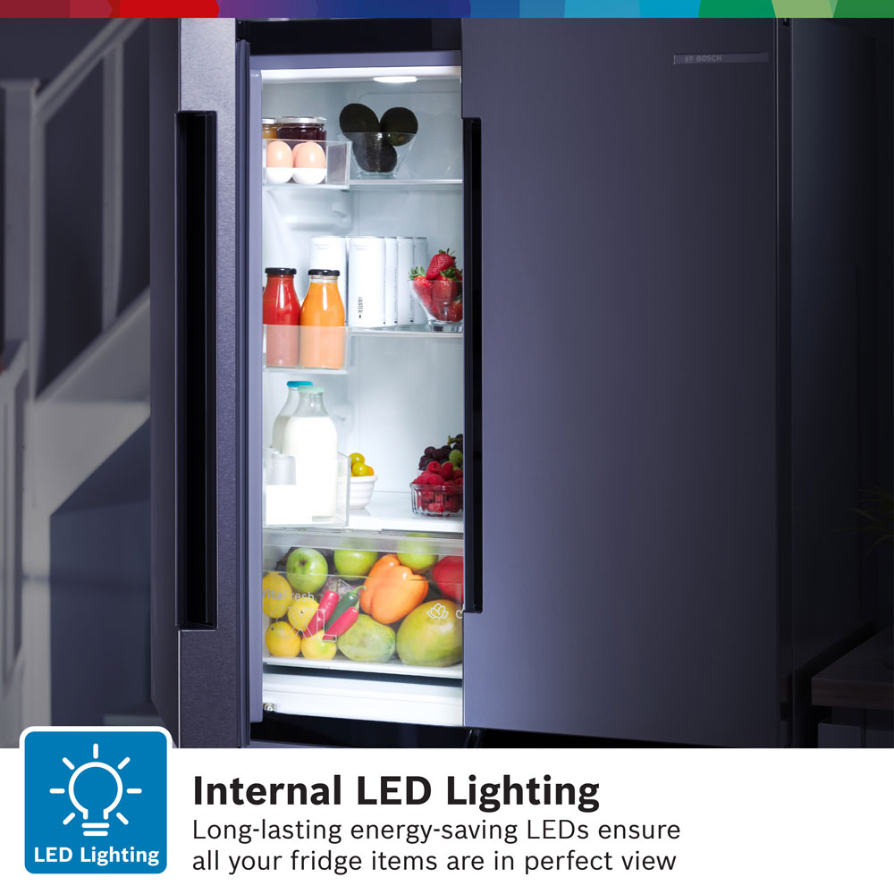 Bosch Series 4 Stainless Steel Multi-Door Fridge Freezer | KFN96VPEAG