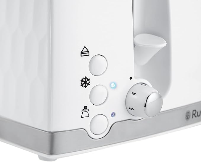 Russell Hobbs Honeycomb 4-Slice Toaster | White | 26070
