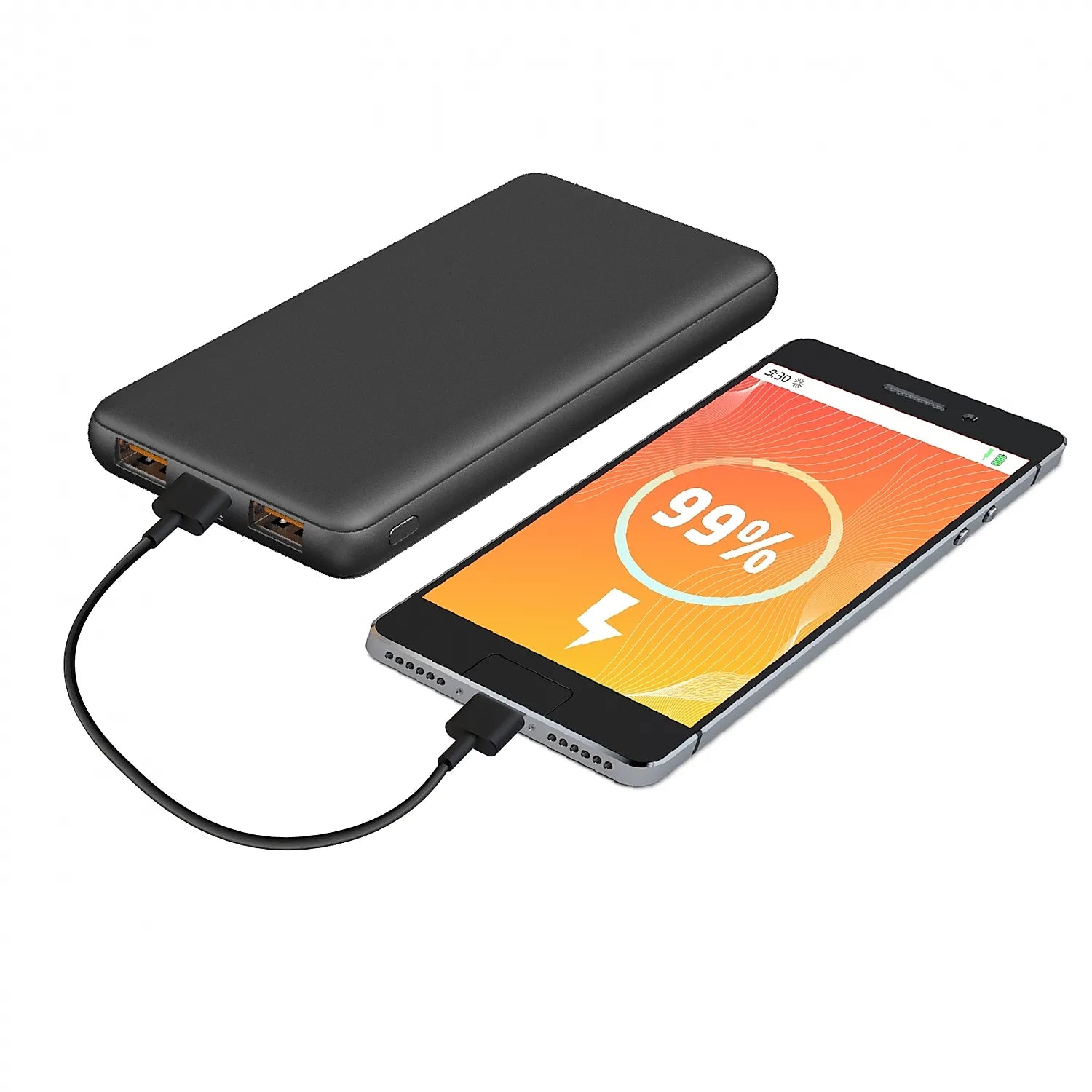 Groov-e 10,000mAh Portable Charger | Black | GV-CH10000