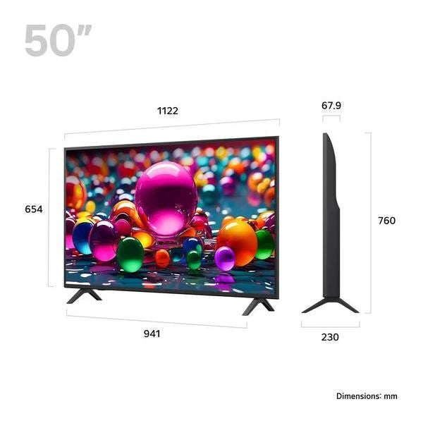 LG 50″ 4K UHD Smart TV with α5 AI Processor | 50UA75006LA.AEK