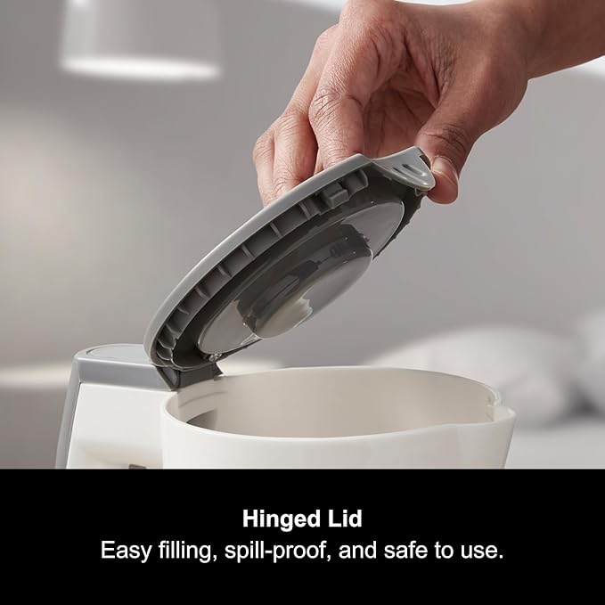 Morphy Richards Compact Travel Jug Kettle 0.5L | White & Grey | 107001