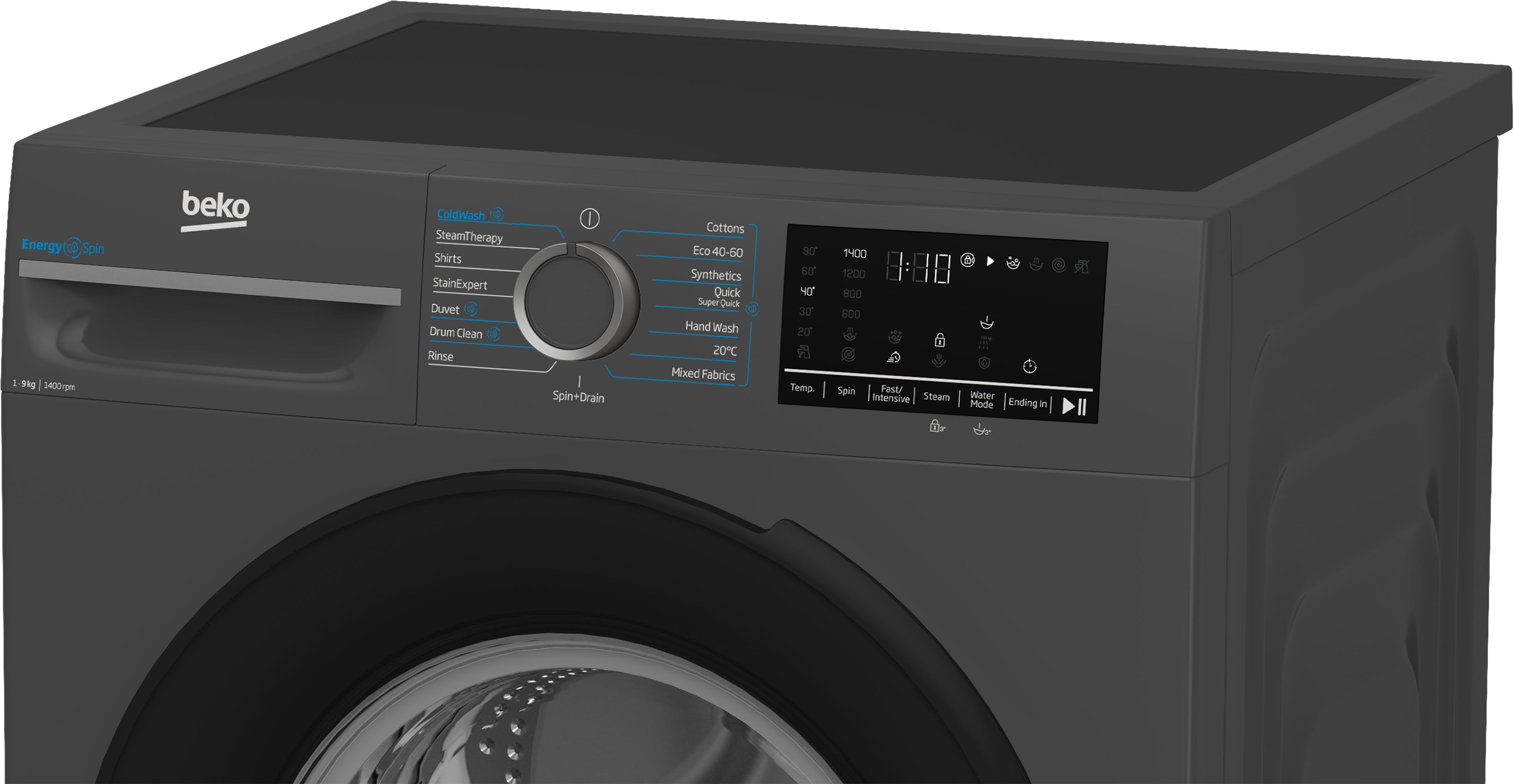 Beko B300 9kg 1400rpm Washing Machine Anthracite | BM3WT4941IA