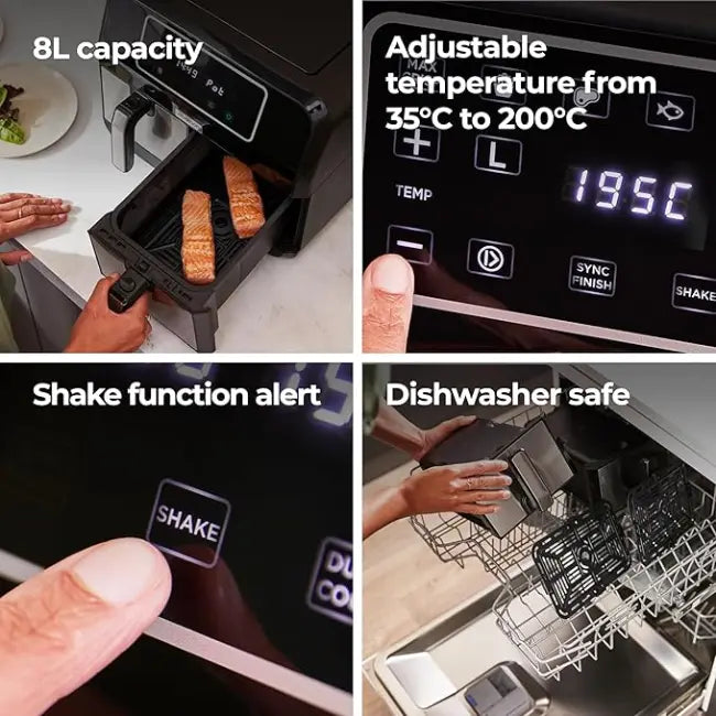 Kenwood kHealthy Dual Drawer Air Fryer | HFM20.000MB