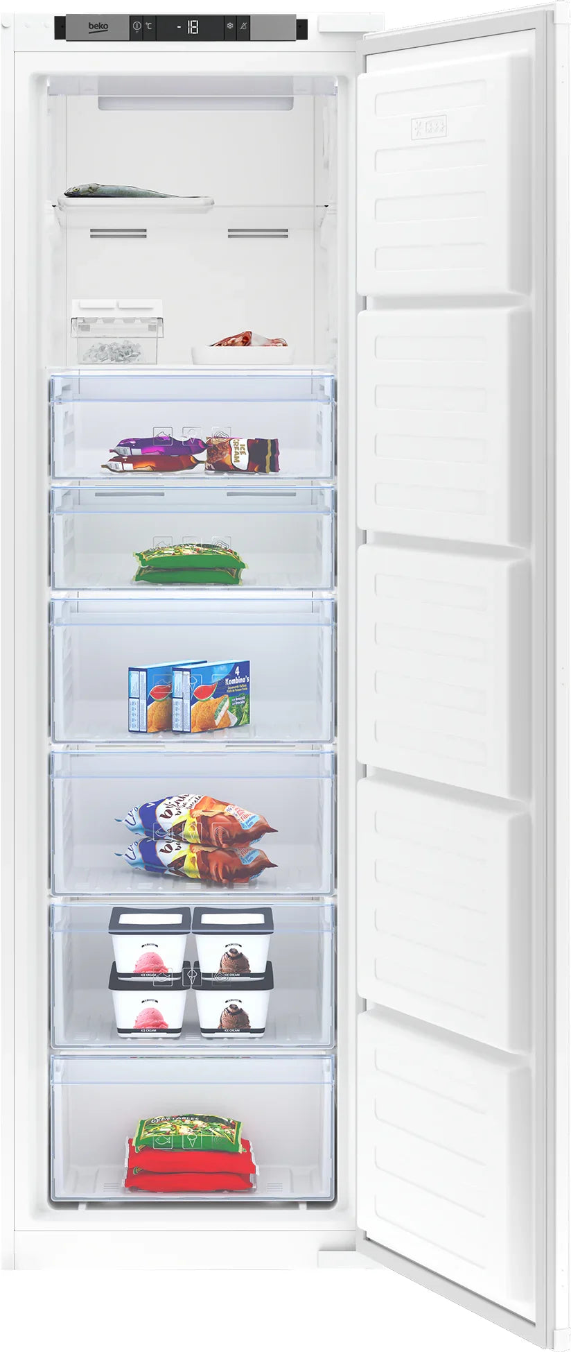 Beko Integrated Tall Frost Free Freezer | BFFD3577