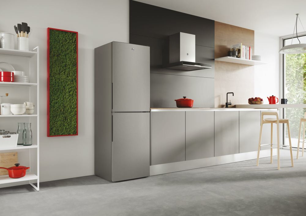 Hoover H-FRIDGE 300 252L Fridge Freezer Stainless Steel | HVT3CLECKIHS