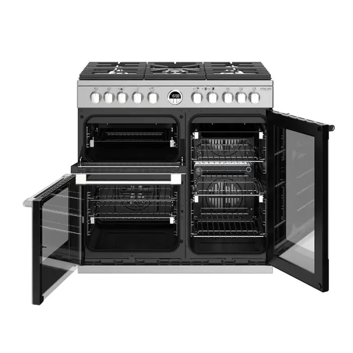 *BOX DAMAGED* Stoves Sterling 90cm Dual Fuel Range Cooker – Stainless Steel