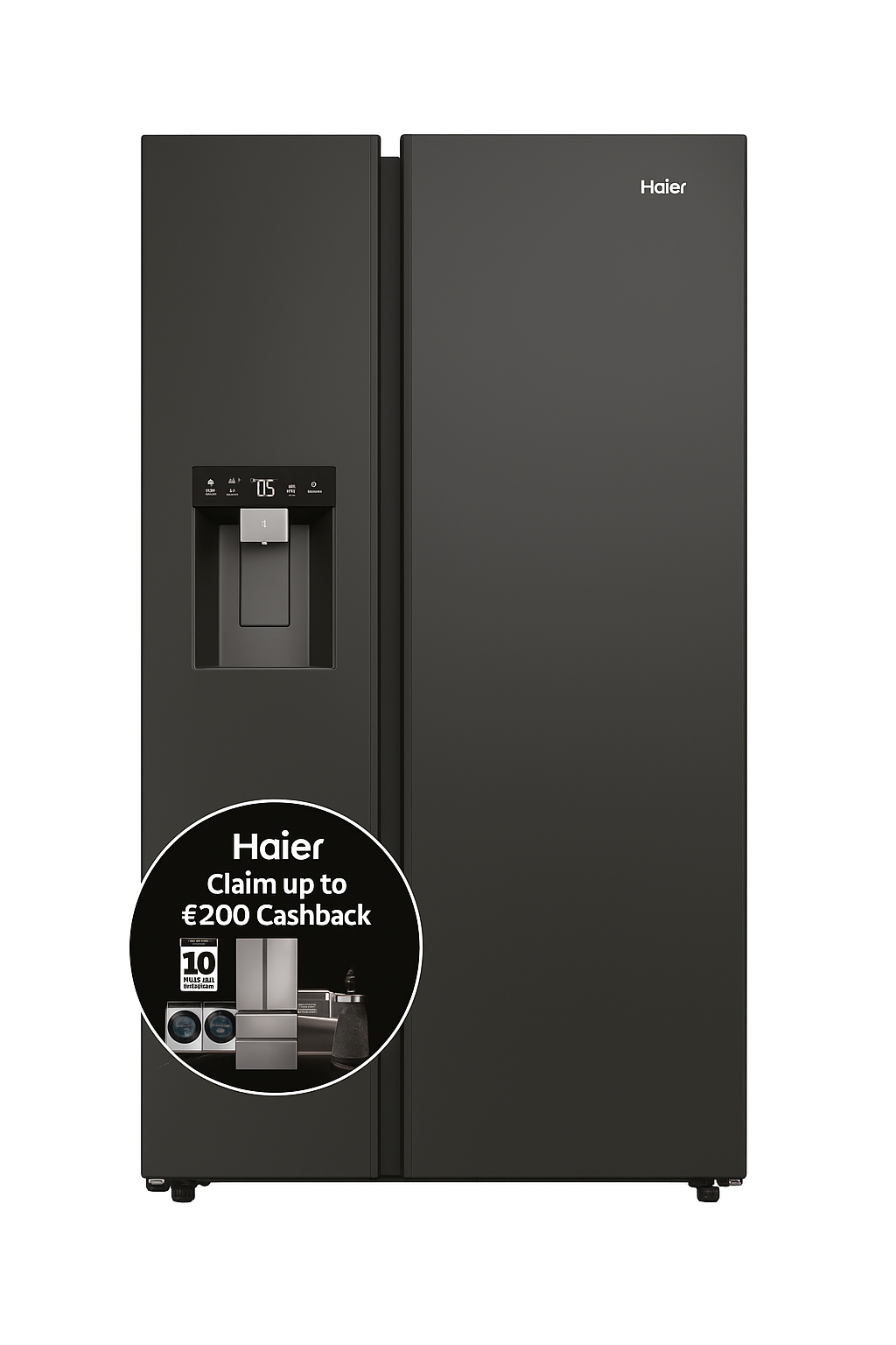 Haier Series 5 Black American Fridge Freezer | HSW59F18EIPT