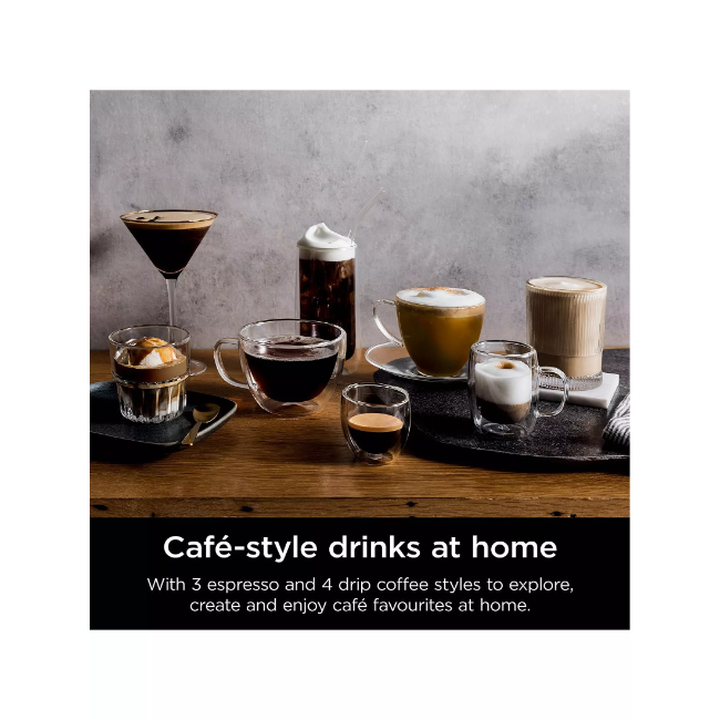 Ninja Luxe Café Premier Series 3-in-1 Espresso Machine – Midnight Black | ES601UKBK