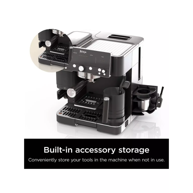 Ninja Luxe Café Premier Series 3-in-1 Espresso Machine – Midnight Black | ES601UKBK