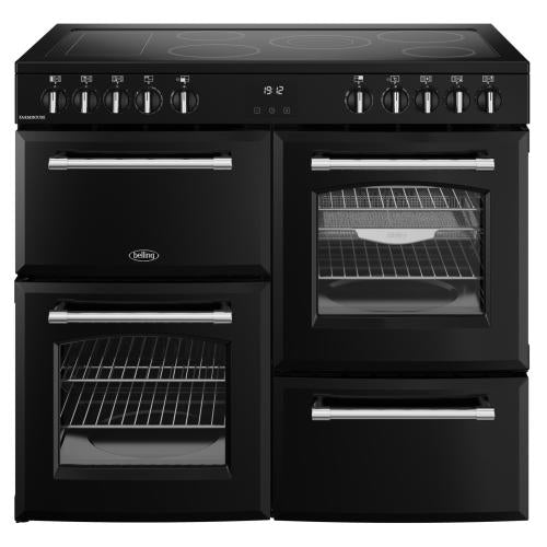 Belling 100cm Black Farmhouse Electric Rangecooker | FH100EBLK