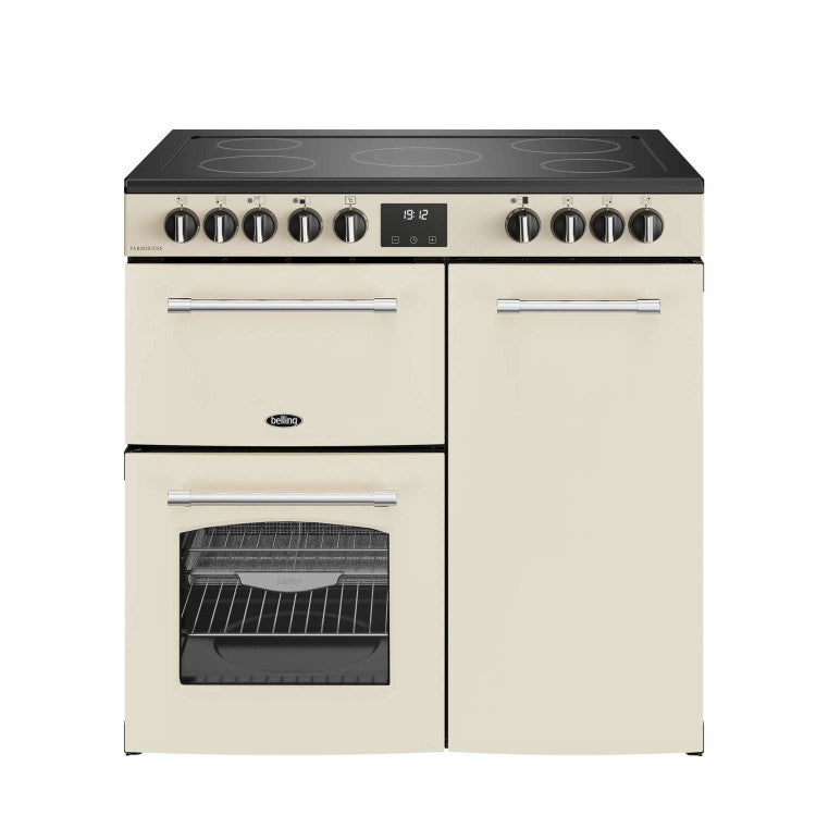 Belling 90 cm Farmhouse Cream Electric Rangecooker | FH90ECRM