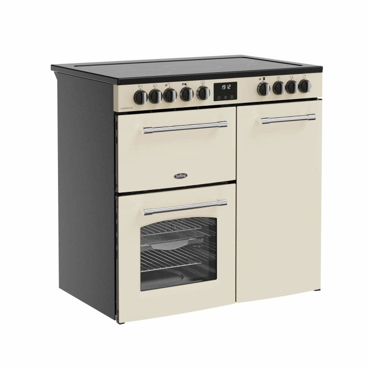 Belling 90 cm Farmhouse Cream Electric Rangecooker | FH90ECRM