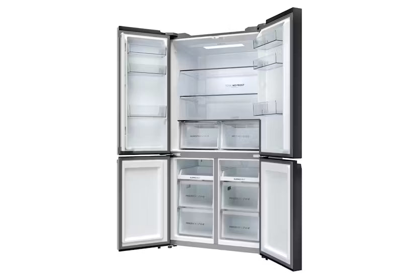 Haier Cube 90 Series 3 Slate Black American Fridge Freezer | HCR39F19ENPT