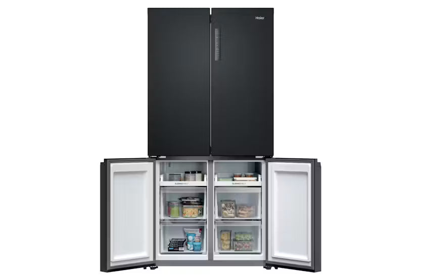 Haier Cube 90 Series 3 Slate Black American Fridge Freezer | HCR39F19ENPT