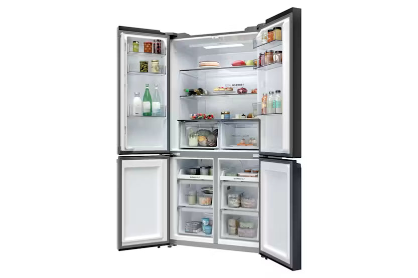 Haier Cube 90 Series 3 Slate Black American Fridge Freezer | HCR39F19ENPT