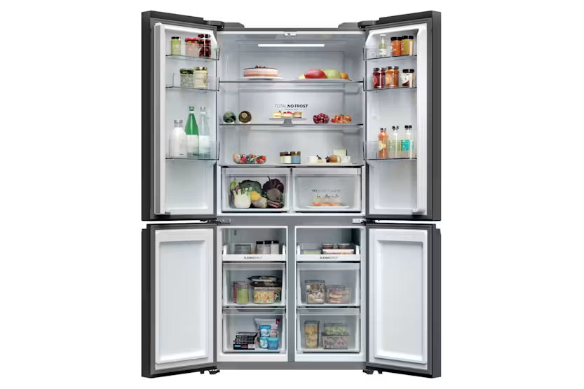 Haier Cube 90 Series 3 Slate Black American Fridge Freezer | HCR39F19ENPT