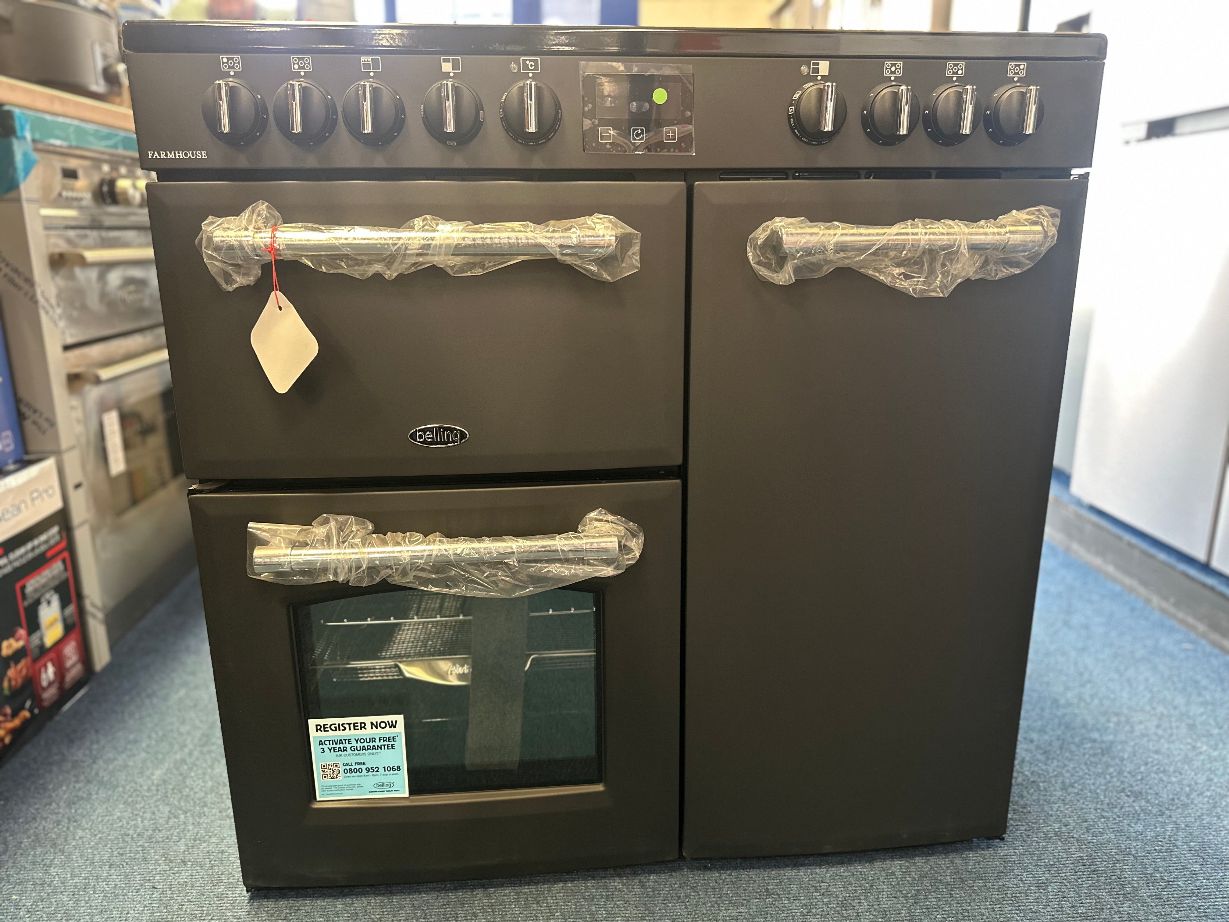 *DISPLAY MODEL*Belling Farmhouse 90cm Ceramic Range Cooker Anthracite