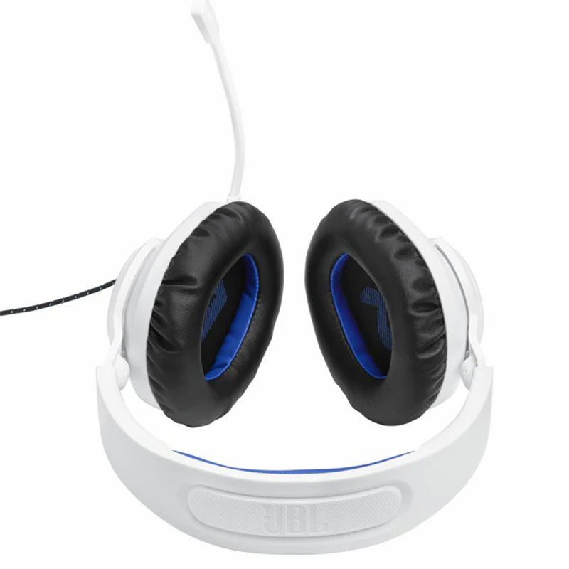 JBL Quantum 100P 40mm Driver Over-Ear Wired Gaming Headset - White & Blue | JBLQ100PWHTBLU
