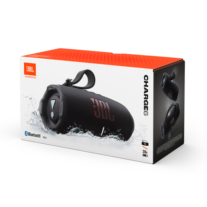 JBL Charge 6 — Portable Waterproof & Drop-Proof Speaker| Black  | JBLCHARGE6BLK
