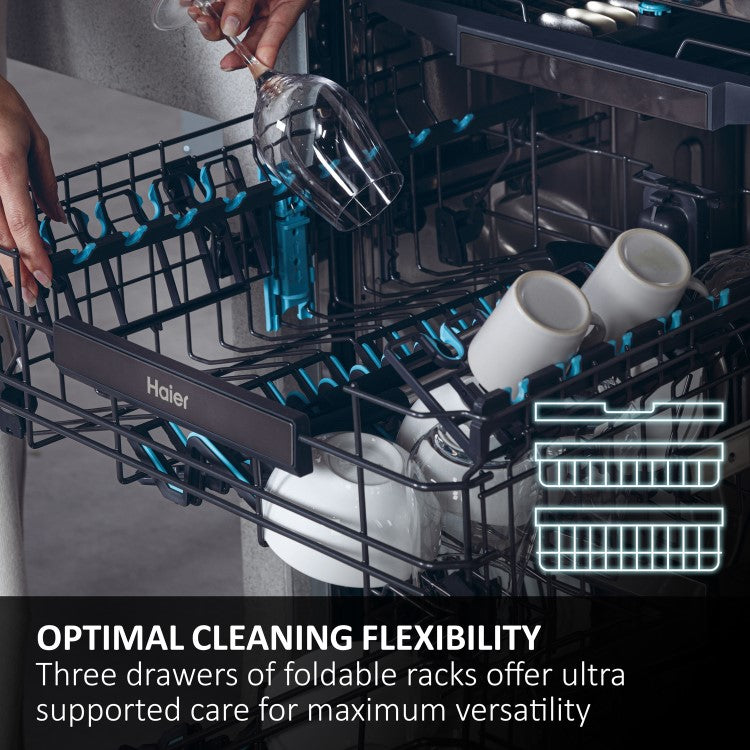 Haier 60cm Fully Integrated Dishwasher 16 Place Settings | XI6C4S3FSB-80