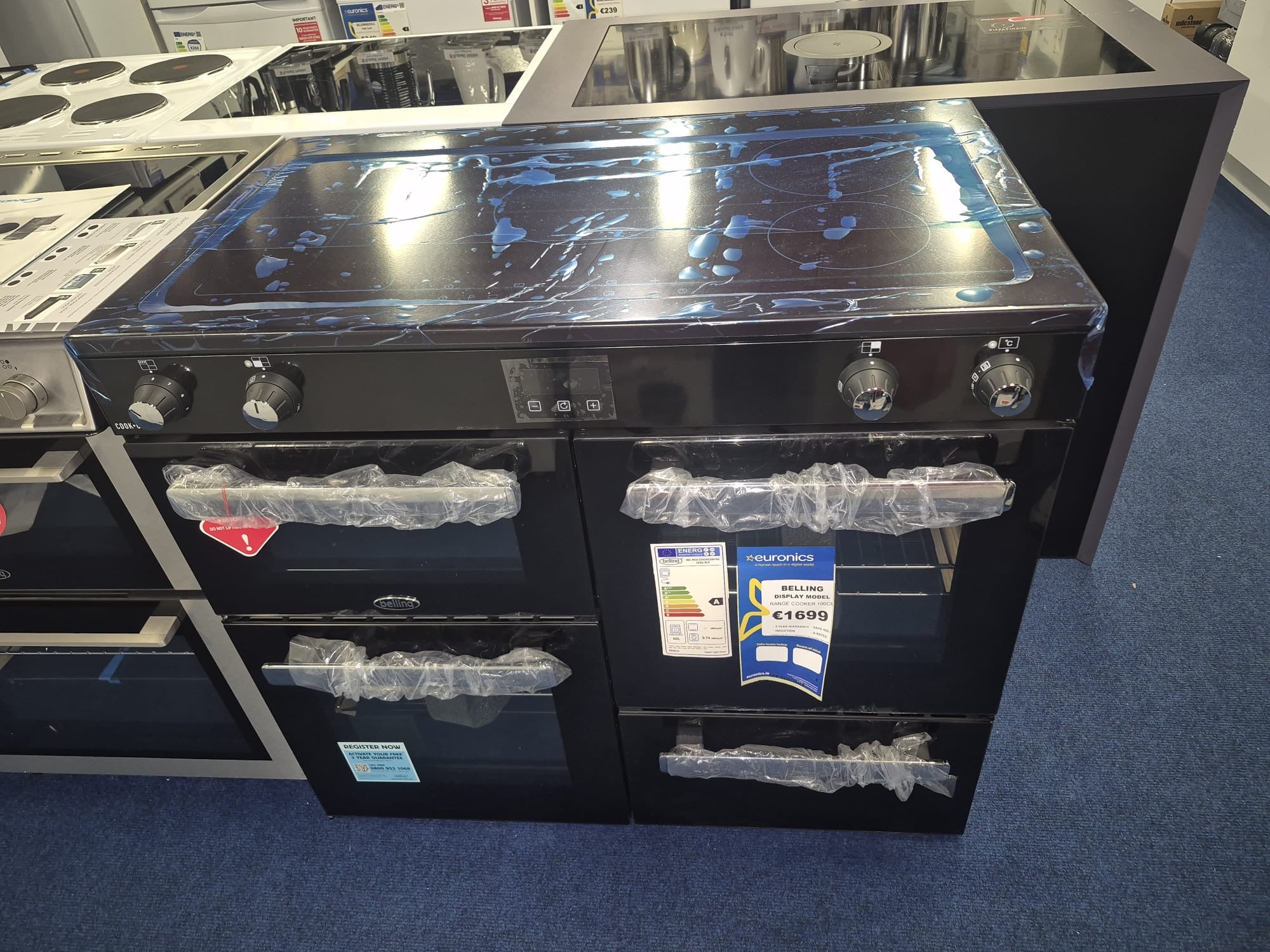 *DISPLAY MODEL* Belling Cookcentre 100cm Induction Range Cooker Black | 444411801